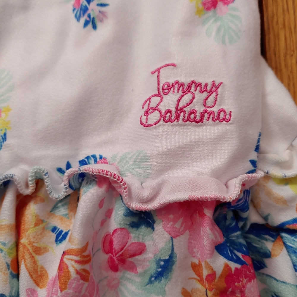 Tommy Bahama Toddler Girls Smocking Floral Ruffle Lined Sundress Size 3T - Picture 3 of 10